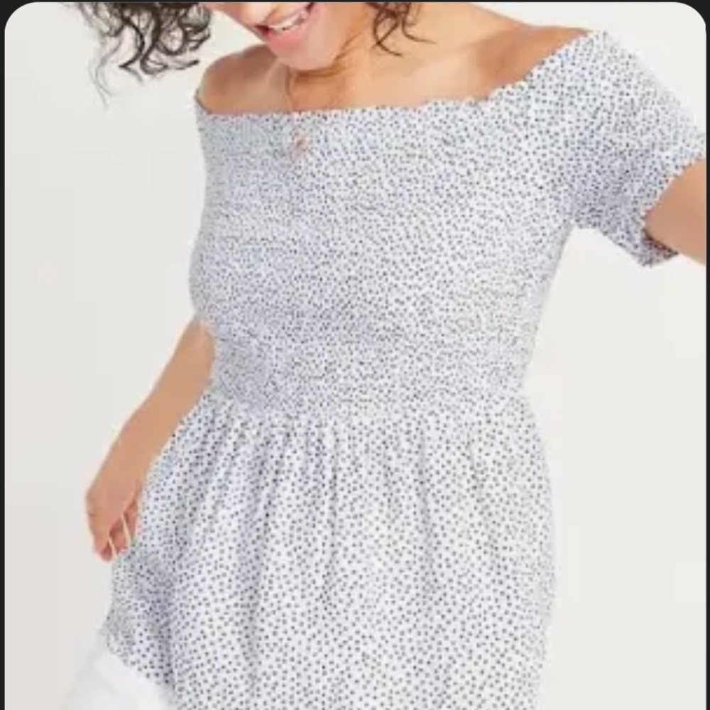Smocked Off-the-Shoulder Top for Women Large